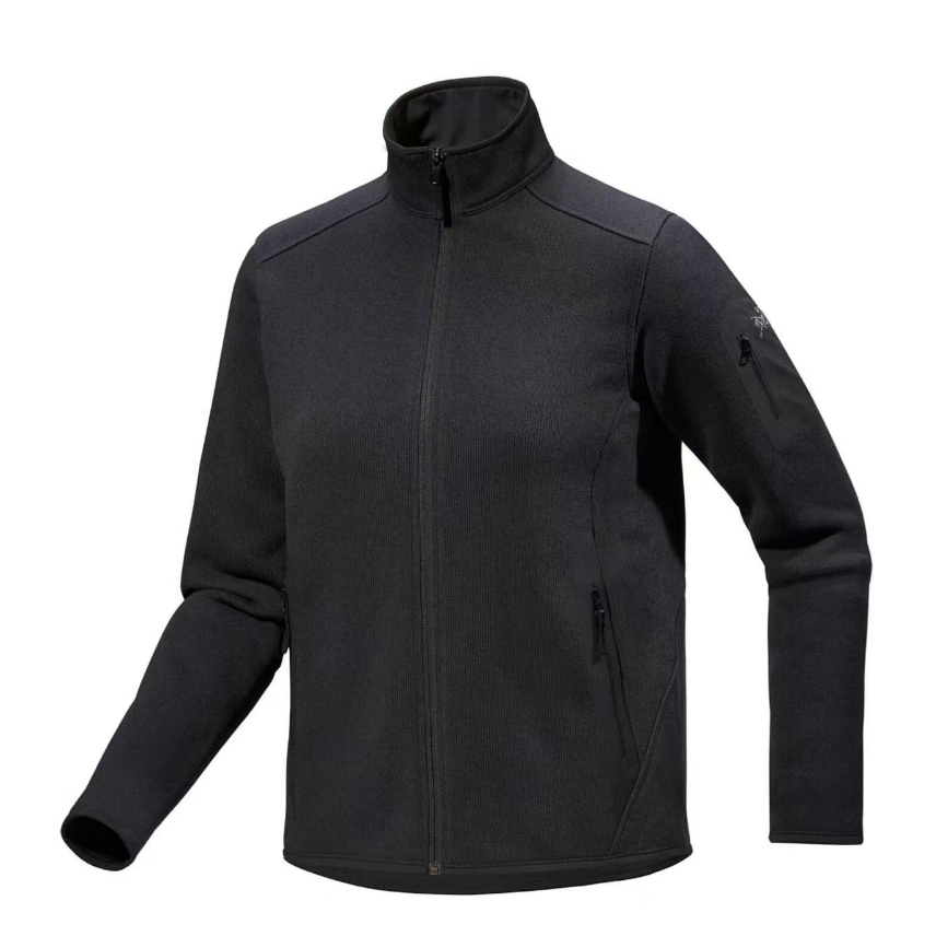 ARC'TERYX/始祖鸟女士COVERT无帽全拉链保暖中间层抓绒衣 香港