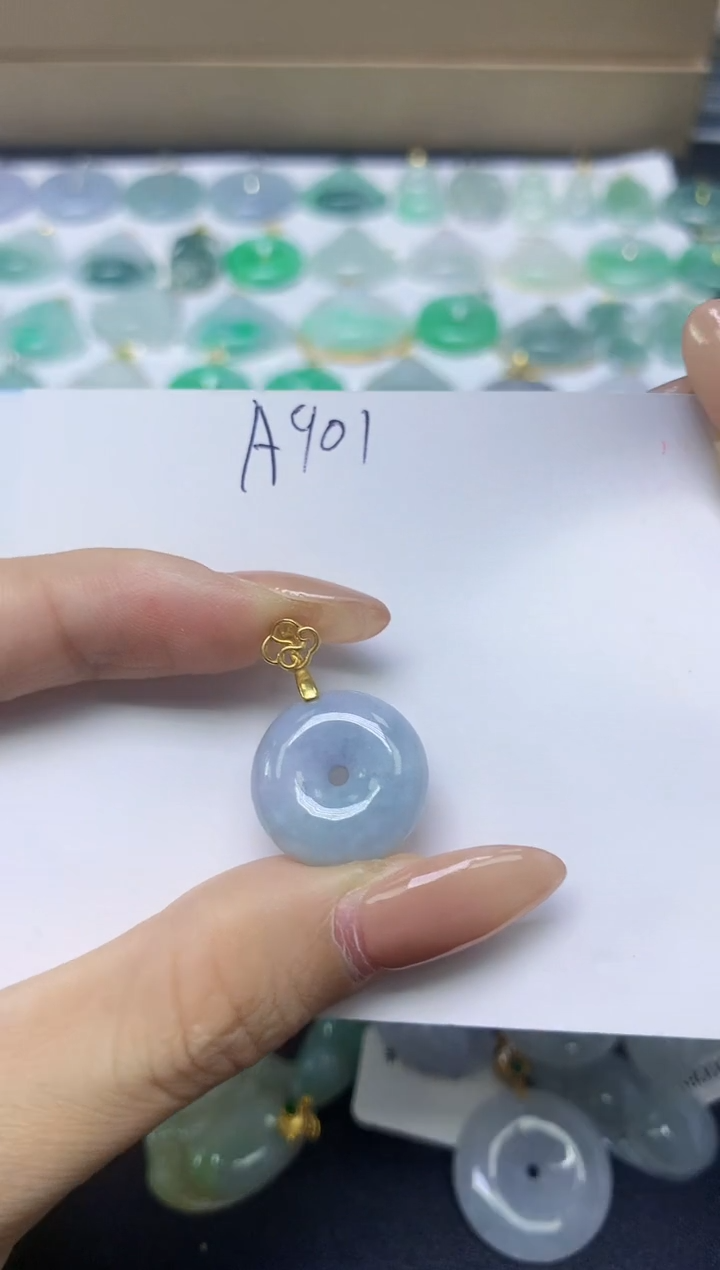 颈饰未镶嵌翡翠天然缅甸A货翡翠百元以上9元证书费自理