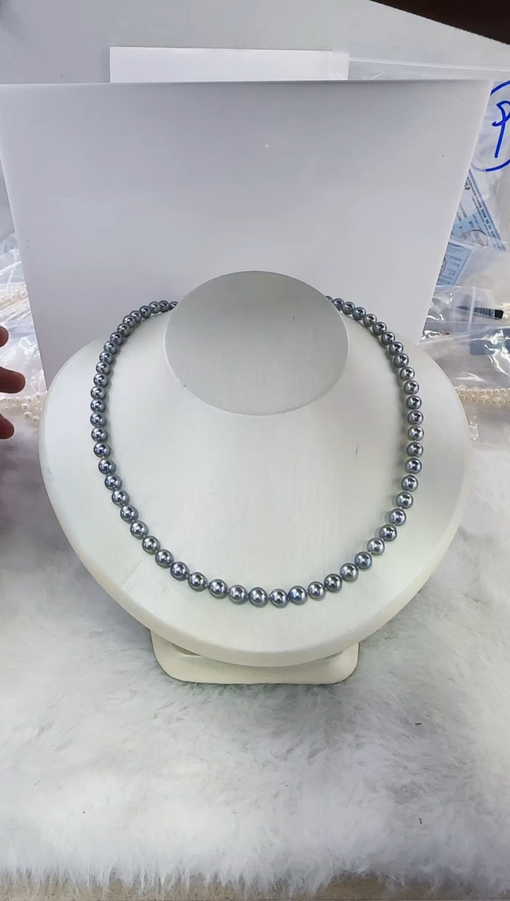 未镶嵌海水珍珠DA珍珠串链6-7    y176