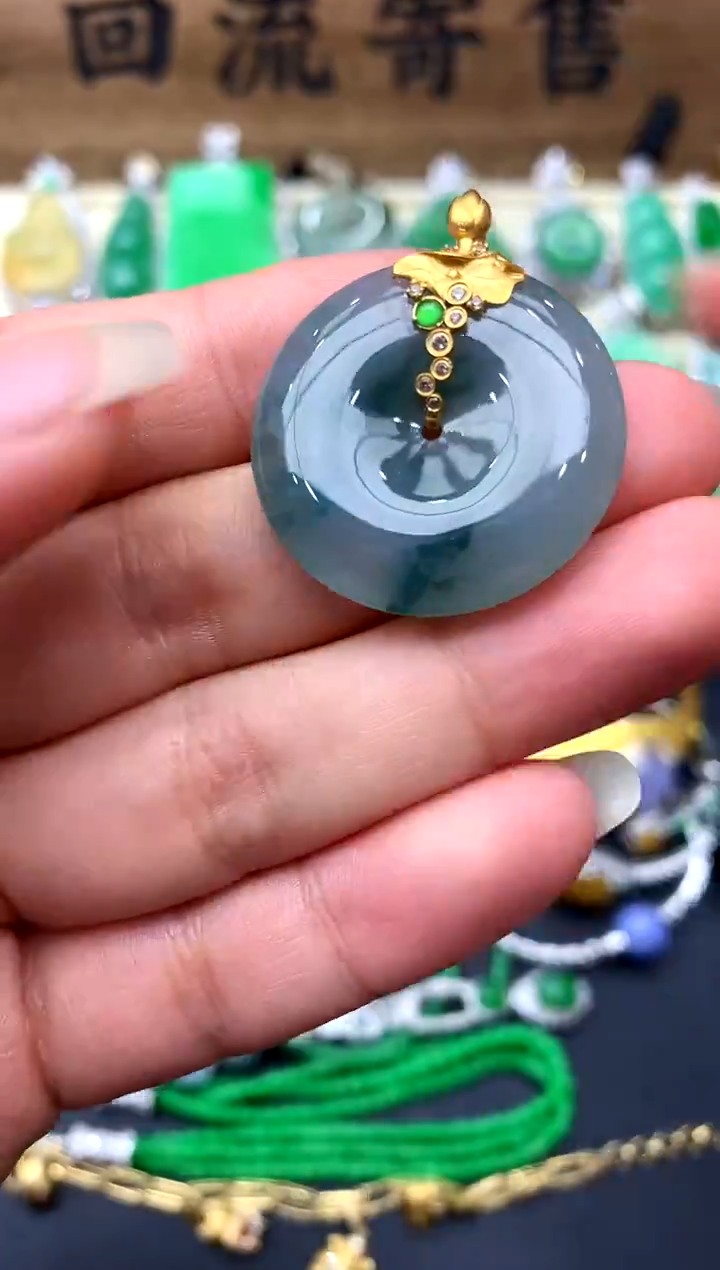 【闪购商品】翡翠颈饰18K金镶嵌70-中国好珍宝