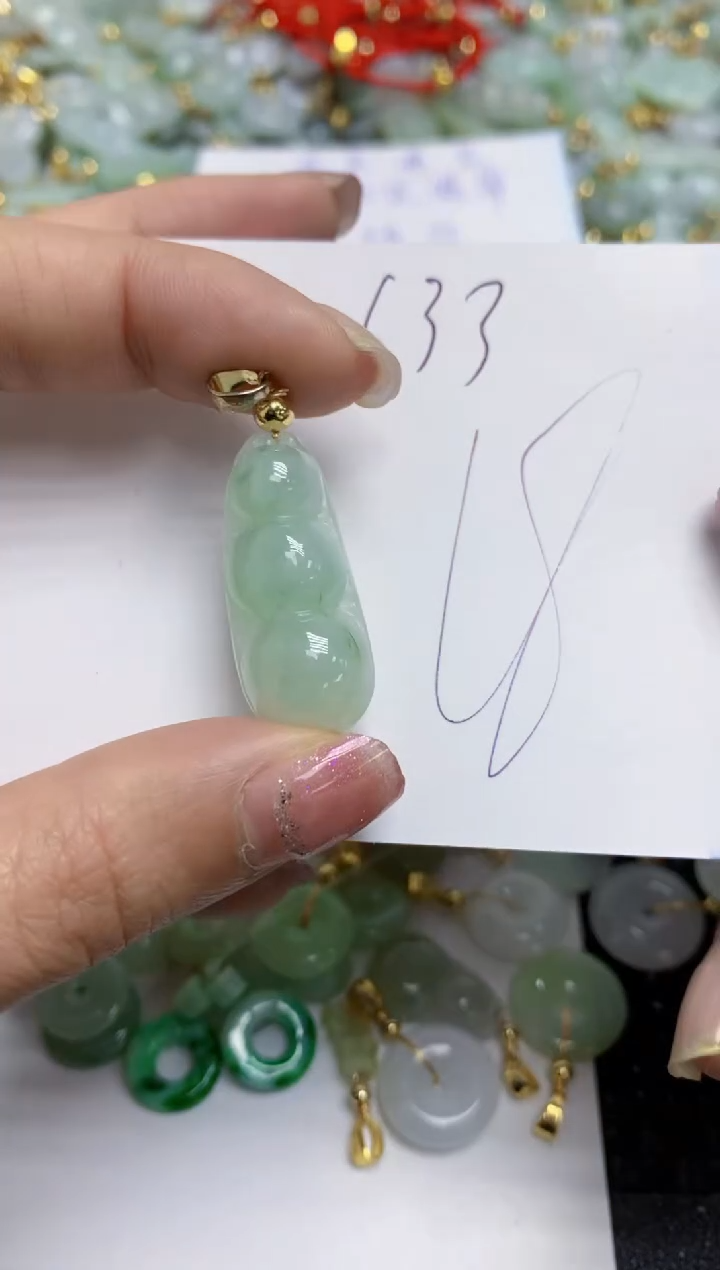 【闪购商品】翡翠颈饰合金天然翡翠A货