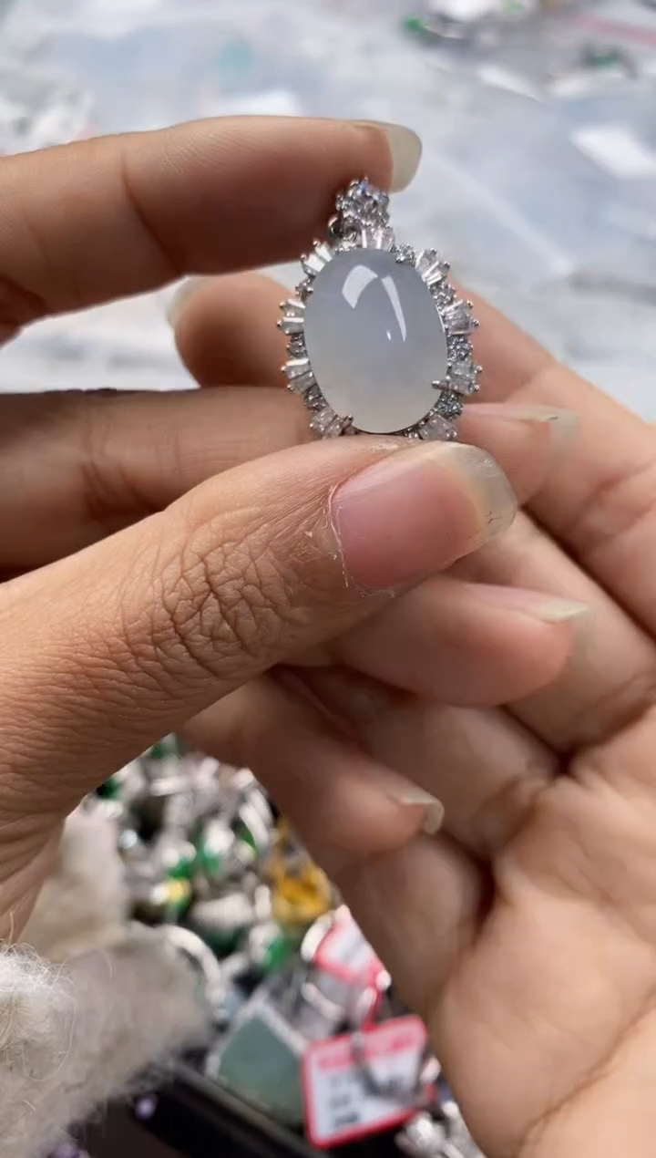 银S925镶嵌戒指翡翠1010---4