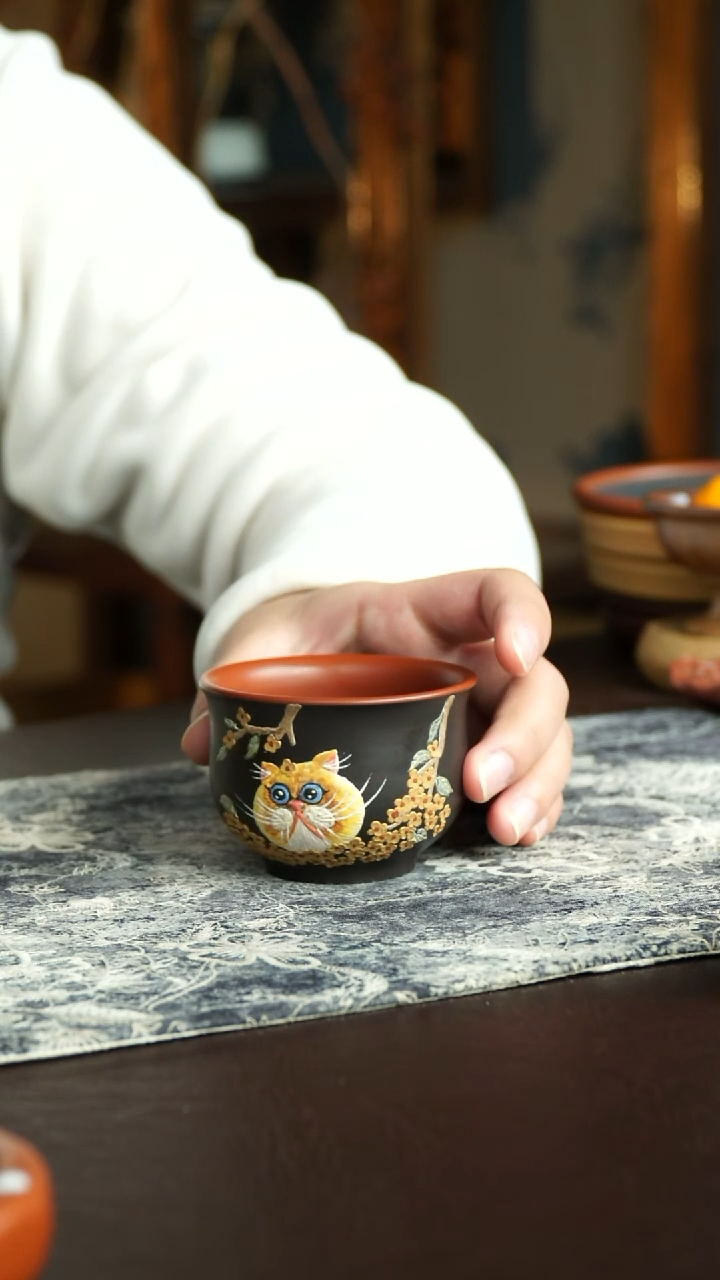 茶杯紫砂40号 特惠主人杯 宜兴紫砂原矿作品