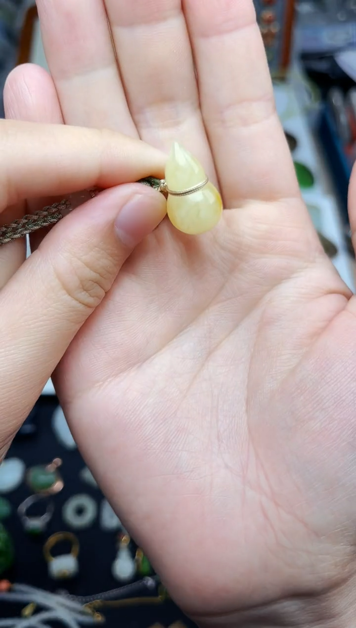 蜜蜡颈饰未镶嵌葫芦06