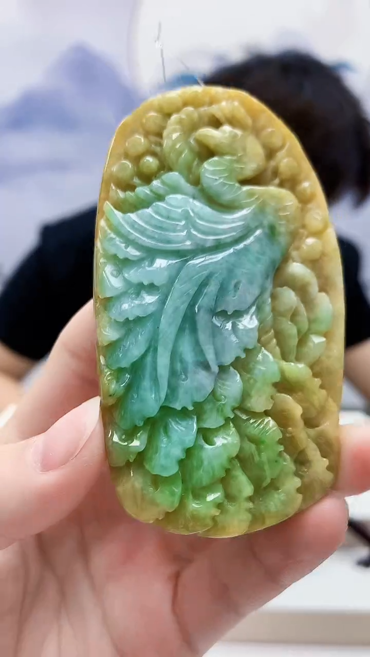 未镶嵌定制翡翠5145lr-毛货挂件107