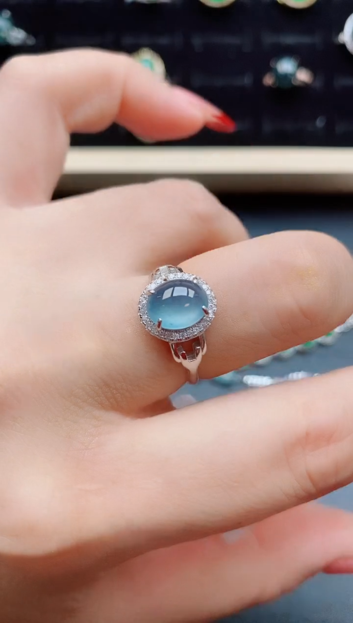 【闪购商品】翡翠戒指银S925镶嵌13213