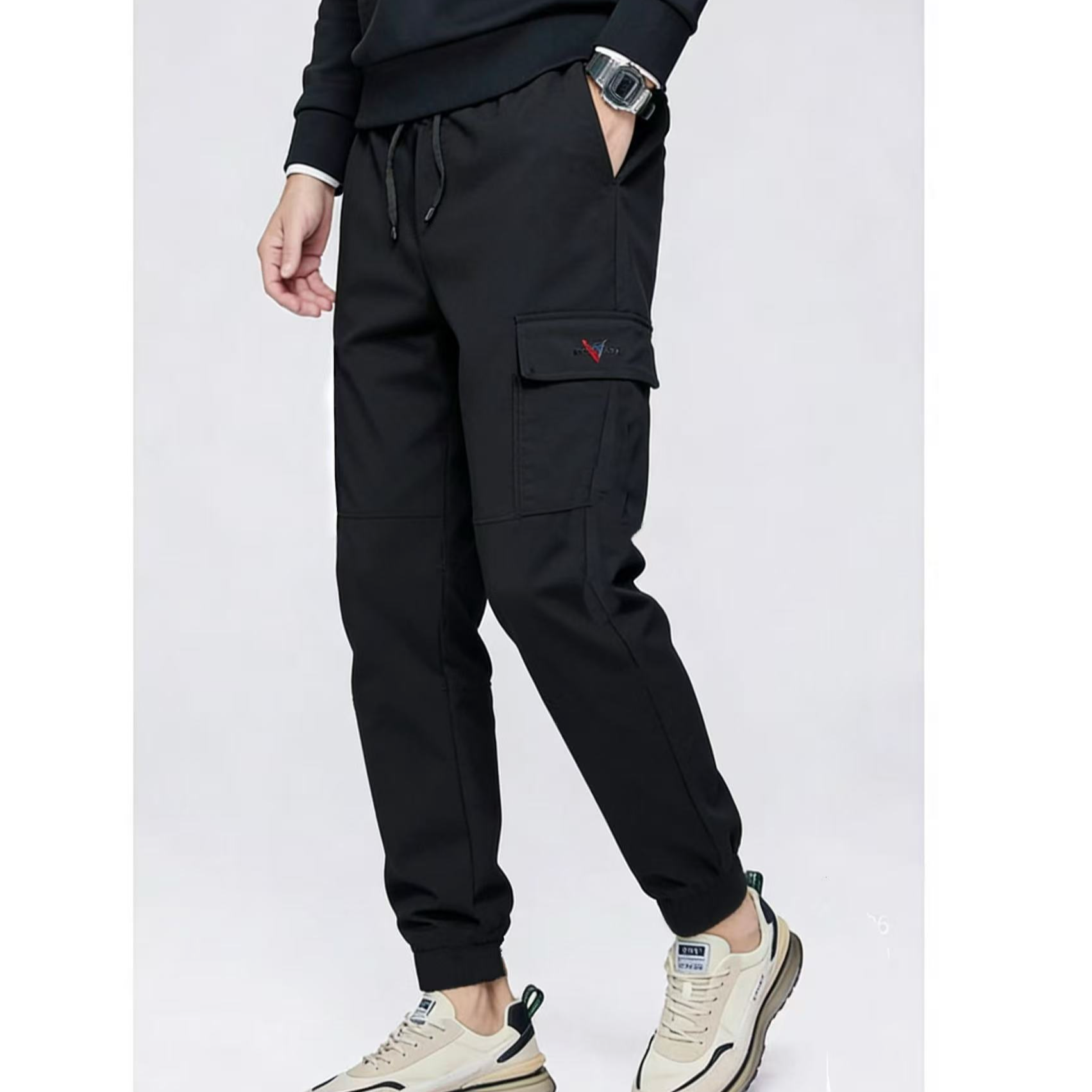 9356-男女羽绒三合一休闲工装裤（黑色）