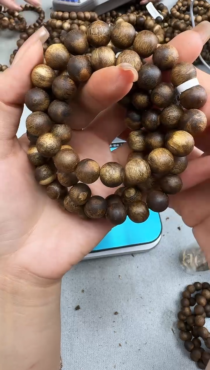 沉香手串1110紫棋圆珠单圈多样性发一