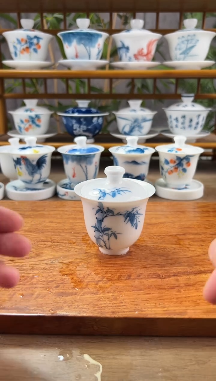 【闪购商品】微瑕竹子美人备盖碗