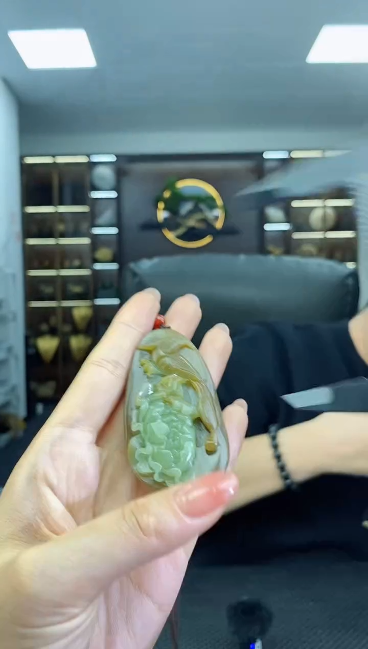 【闪购商品】和田玉颈饰未镶嵌花开富贵清货4