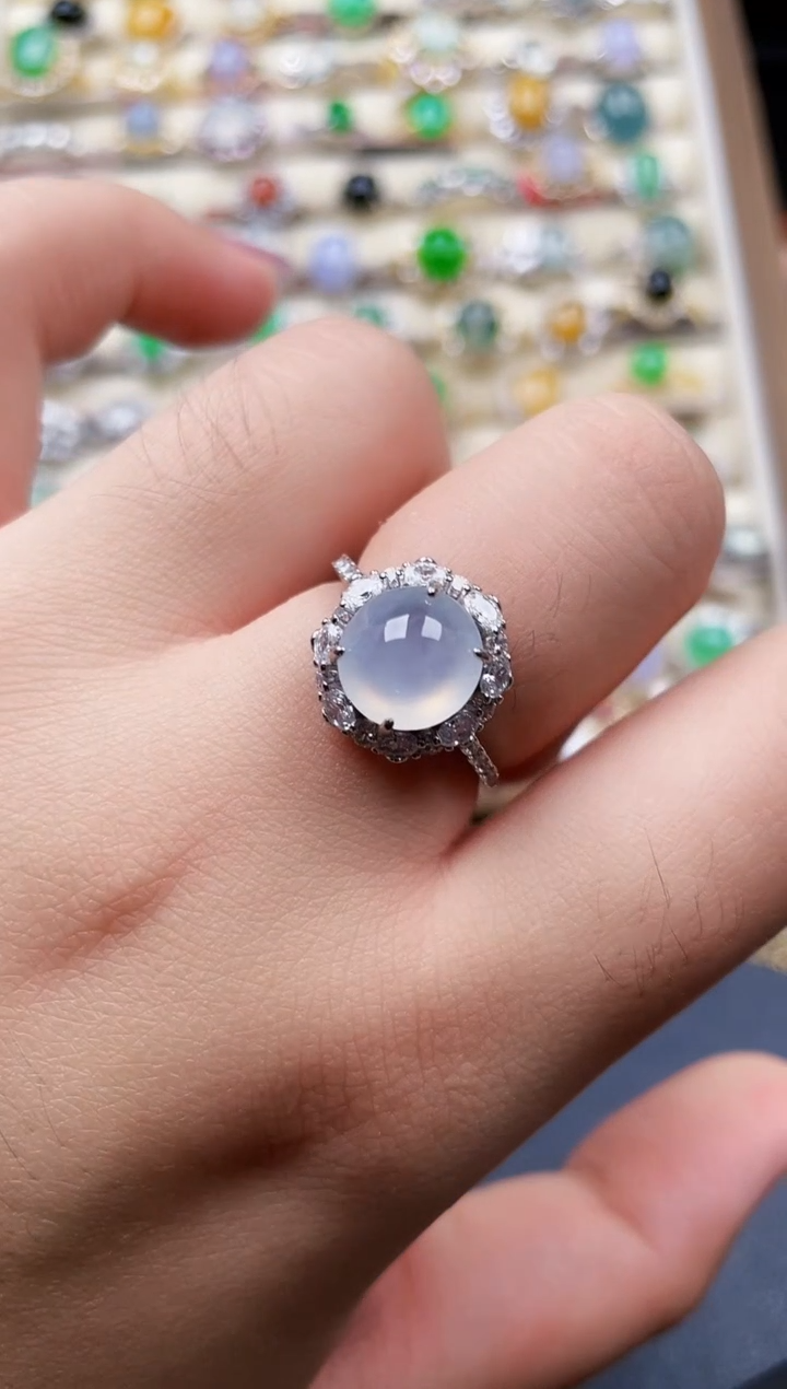 银S925镶嵌戒指翡翠55