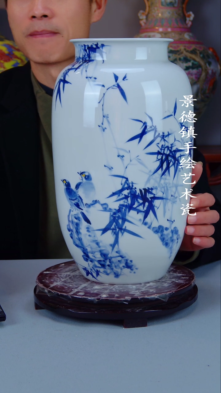 摆件陶瓷景德镇手工手绘陶瓷摆件22