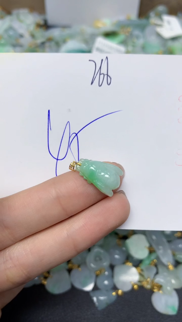 【闪购商品】翡翠颈饰18K金镶嵌 天然翡翠A货