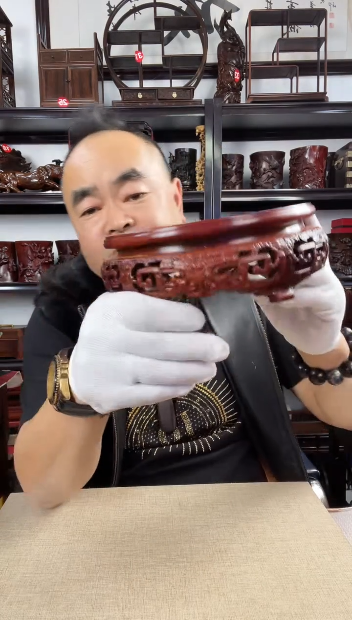 木老李红木工艺品317瑕疵