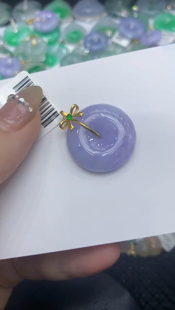 【闪购商品】翡翠颈饰18K金镶嵌222222222