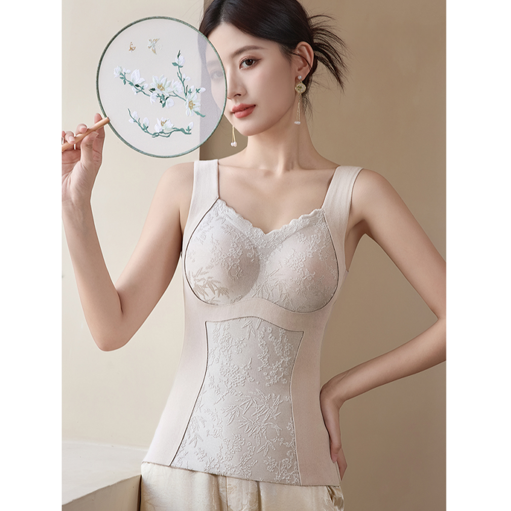 新中式美学国风轻奢提花吊带