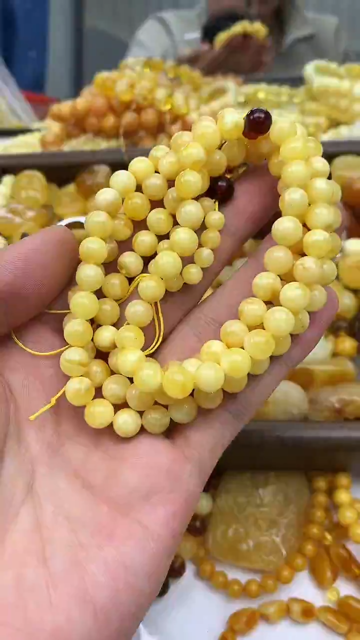 裸石蜜蜡未镶嵌链子卡7