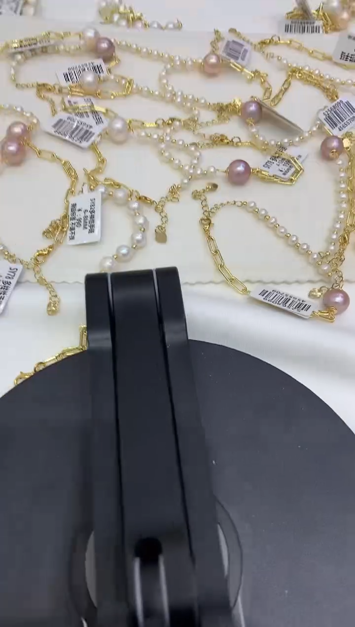 银S925镶嵌戒指淡水珍珠淡水珍珠手链