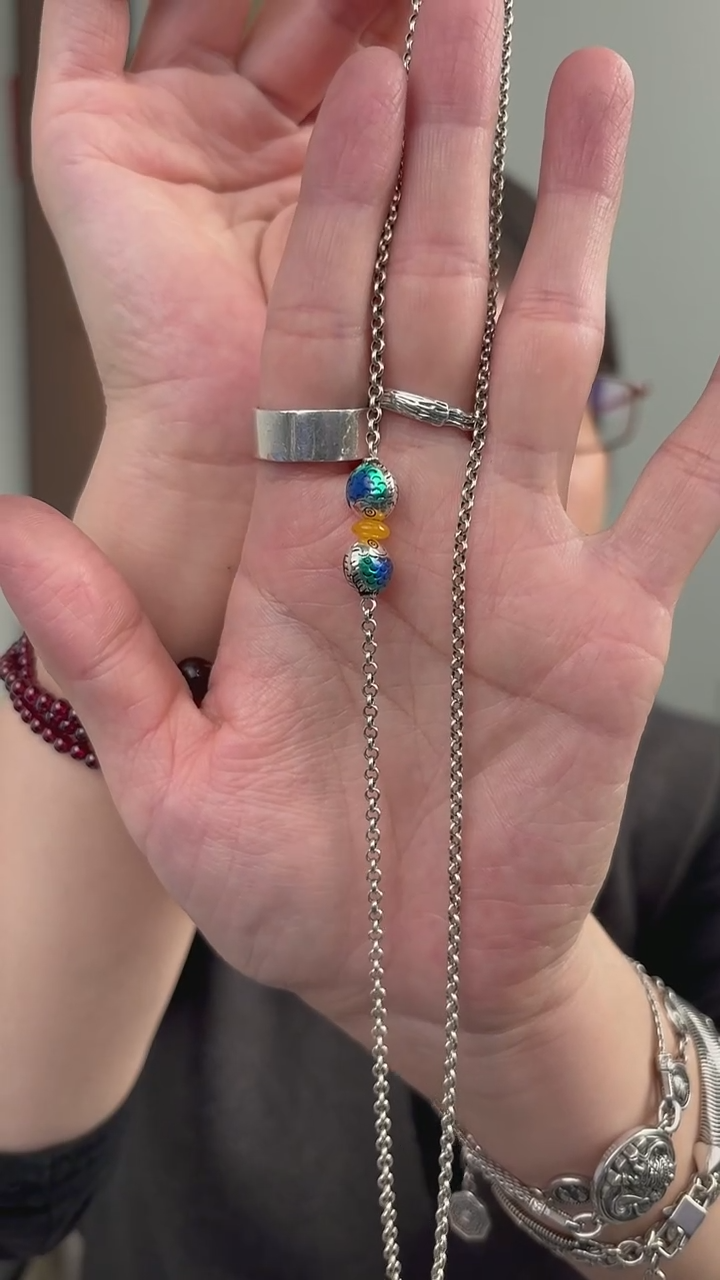 无链子925银纯银项链60厘米双鱼68