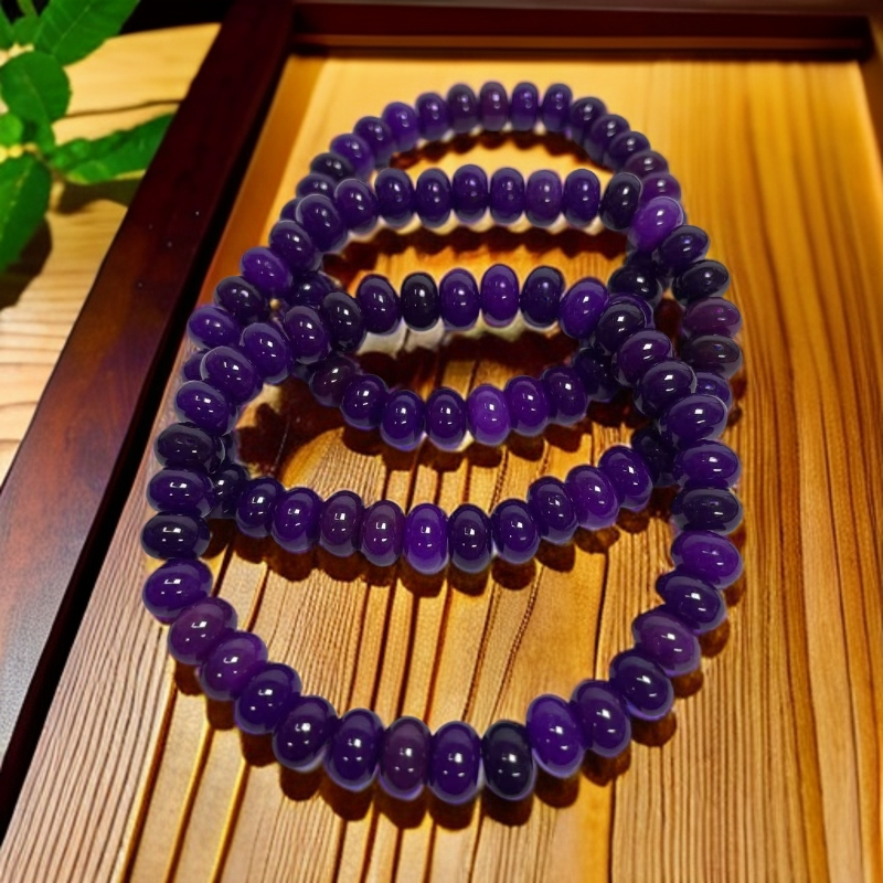 【喜子】紫苏8m算盘珠精美手串-QW1844多样性发一