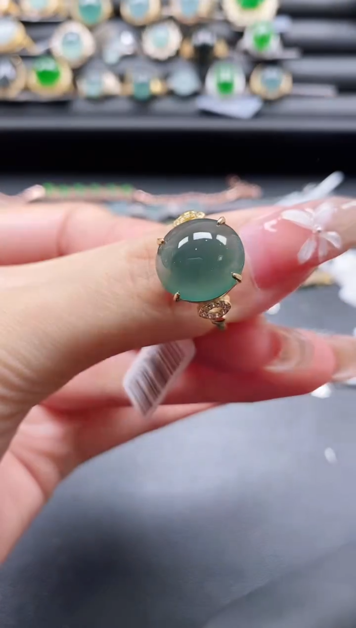 【闪购商品】翡翠戒指银S925镶嵌1111