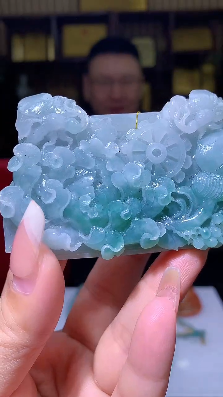 【闪购商品】定制翡翠未镶嵌1071xx-毛货挂件1