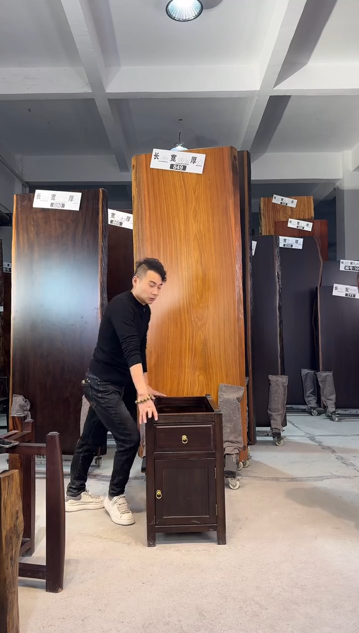 木高*刚果黑檀马脚柜一对