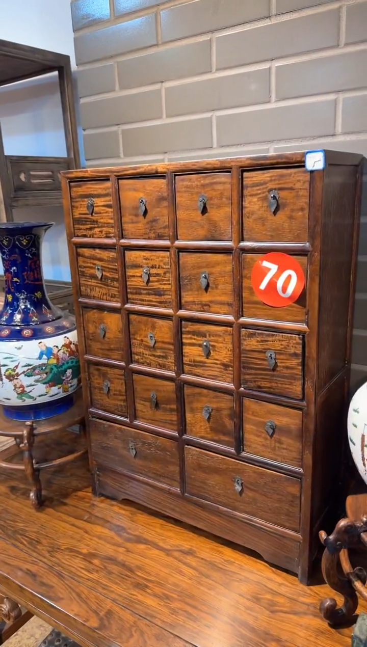 【闪购商品】木花梨木   一对 药柜   工艺品