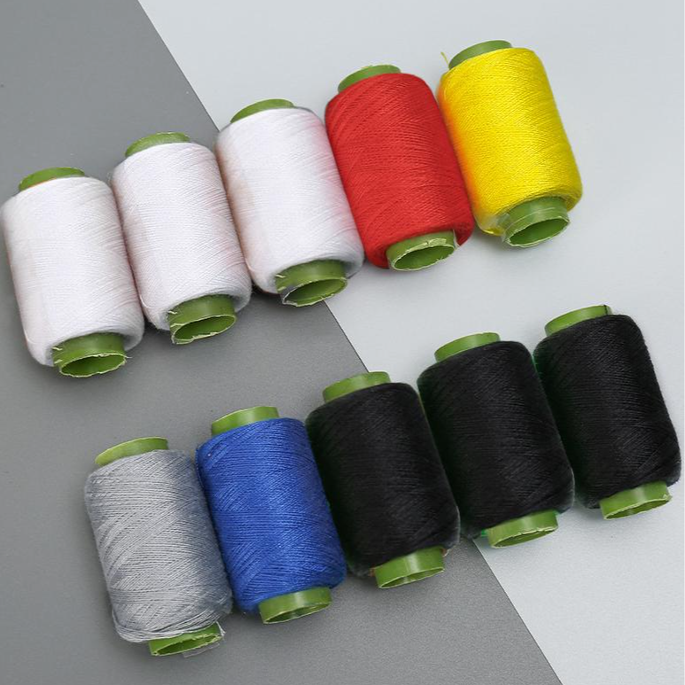 【3卷黑3卷白4卷彩】缝纫线缝衣服细线小卷黑白色彩色手工涤纶线团