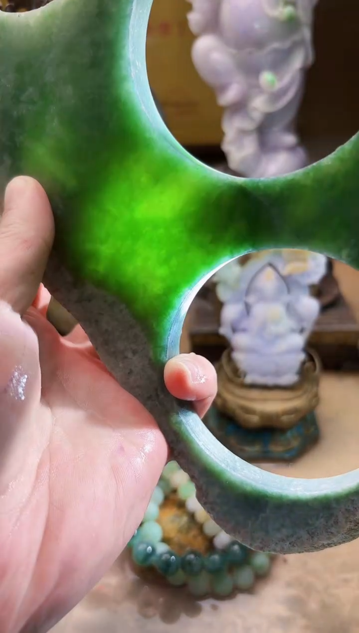 未镶嵌挂件翡翠A货张麦9494