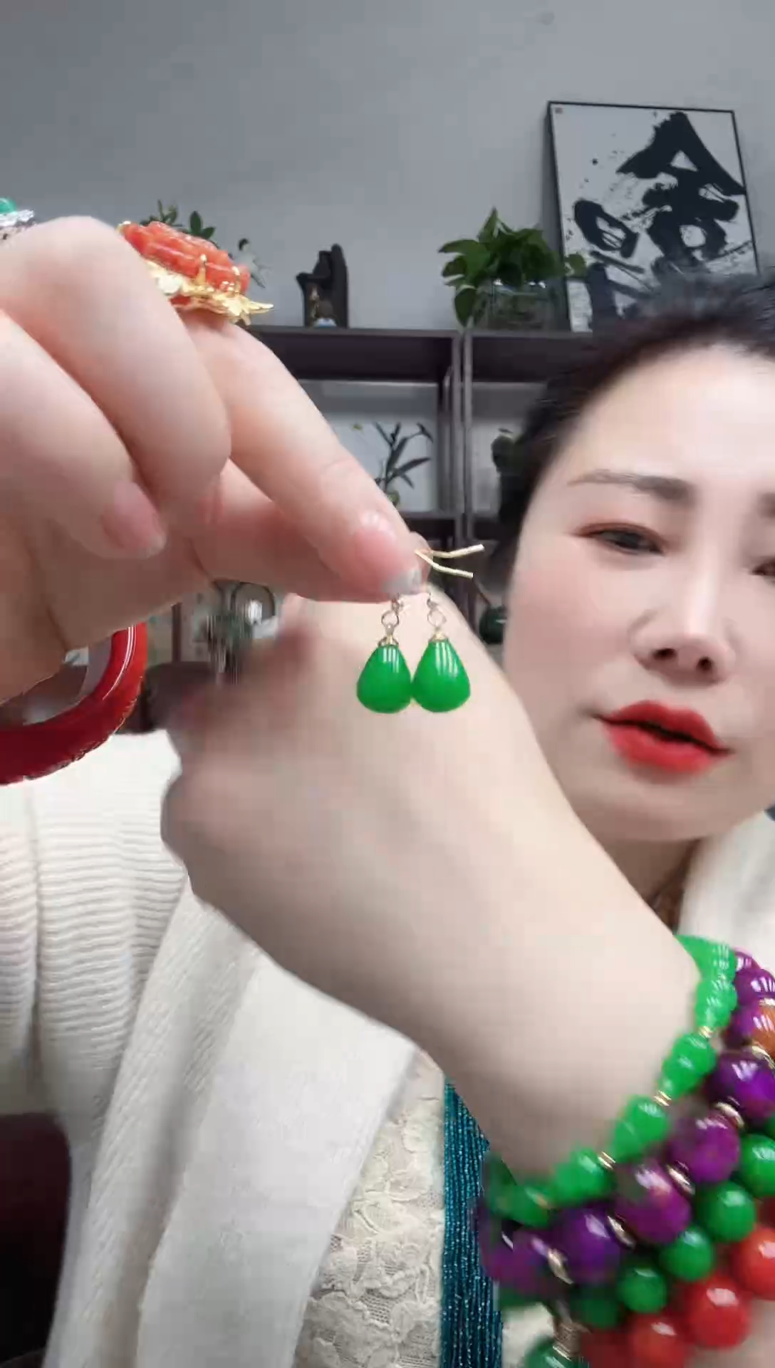 未镶嵌翡翠耳饰翡翠水滴