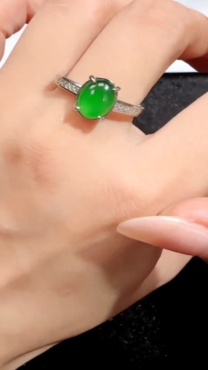 定制翡翠未镶嵌翡翠戒指103