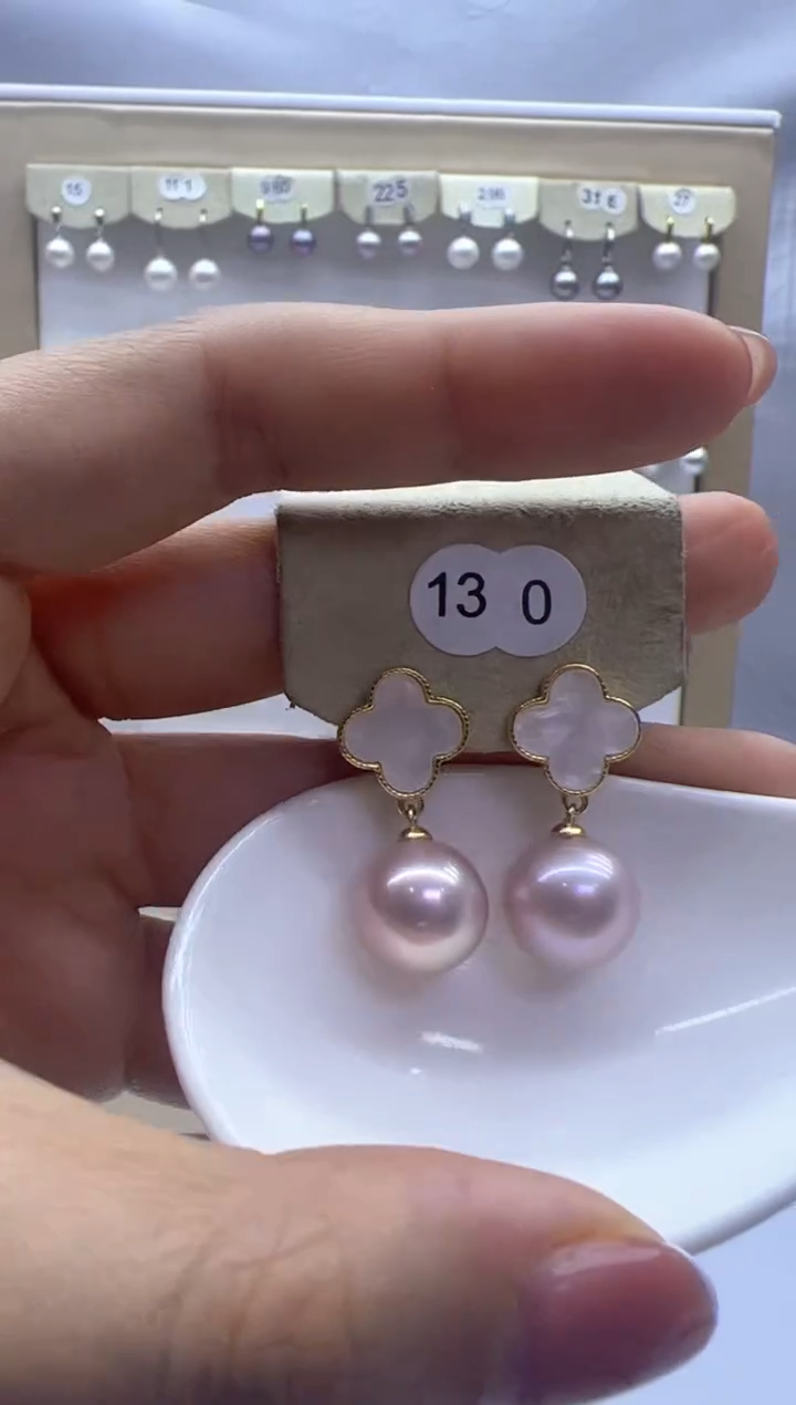 【闪购商品】淡水珍珠耳饰银S925镶嵌130