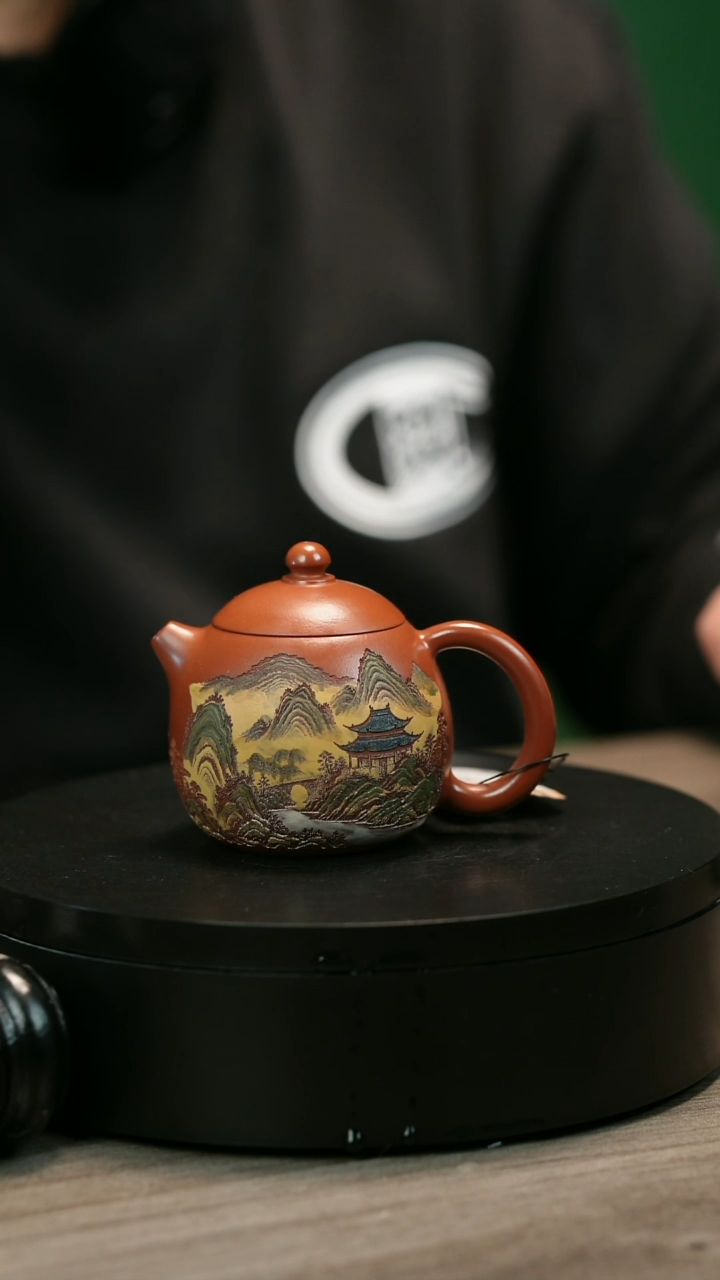 茶壶紫砂海*H2205赵翠红彩绘龙蛋