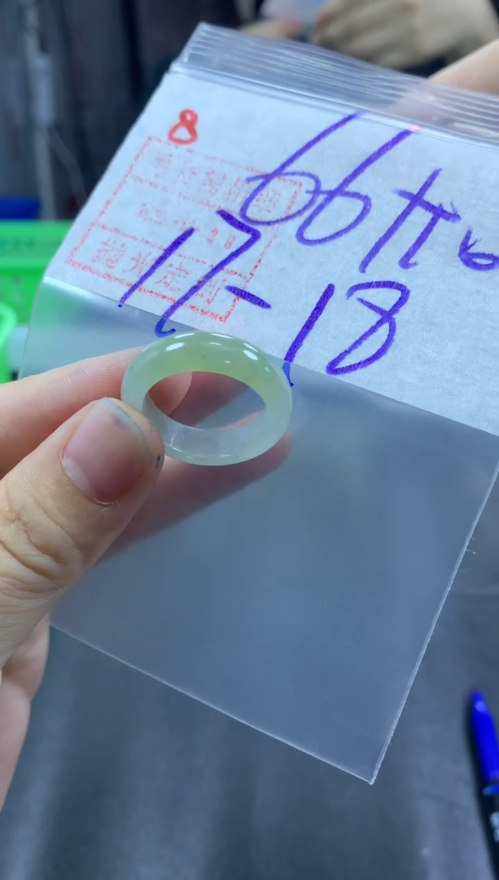 未镶嵌定制翡翠戒圈17-18#76毛货需精细抛光