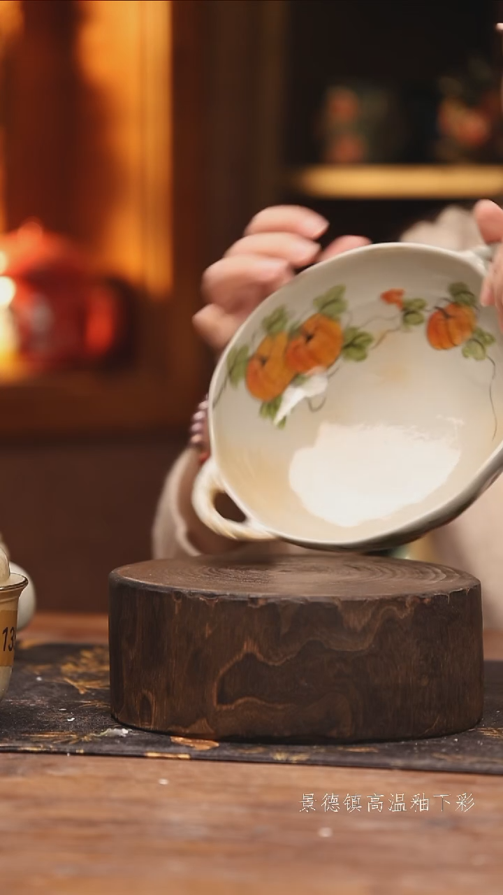 陶瓷景德镇高温釉下手绘陶瓷@L@782