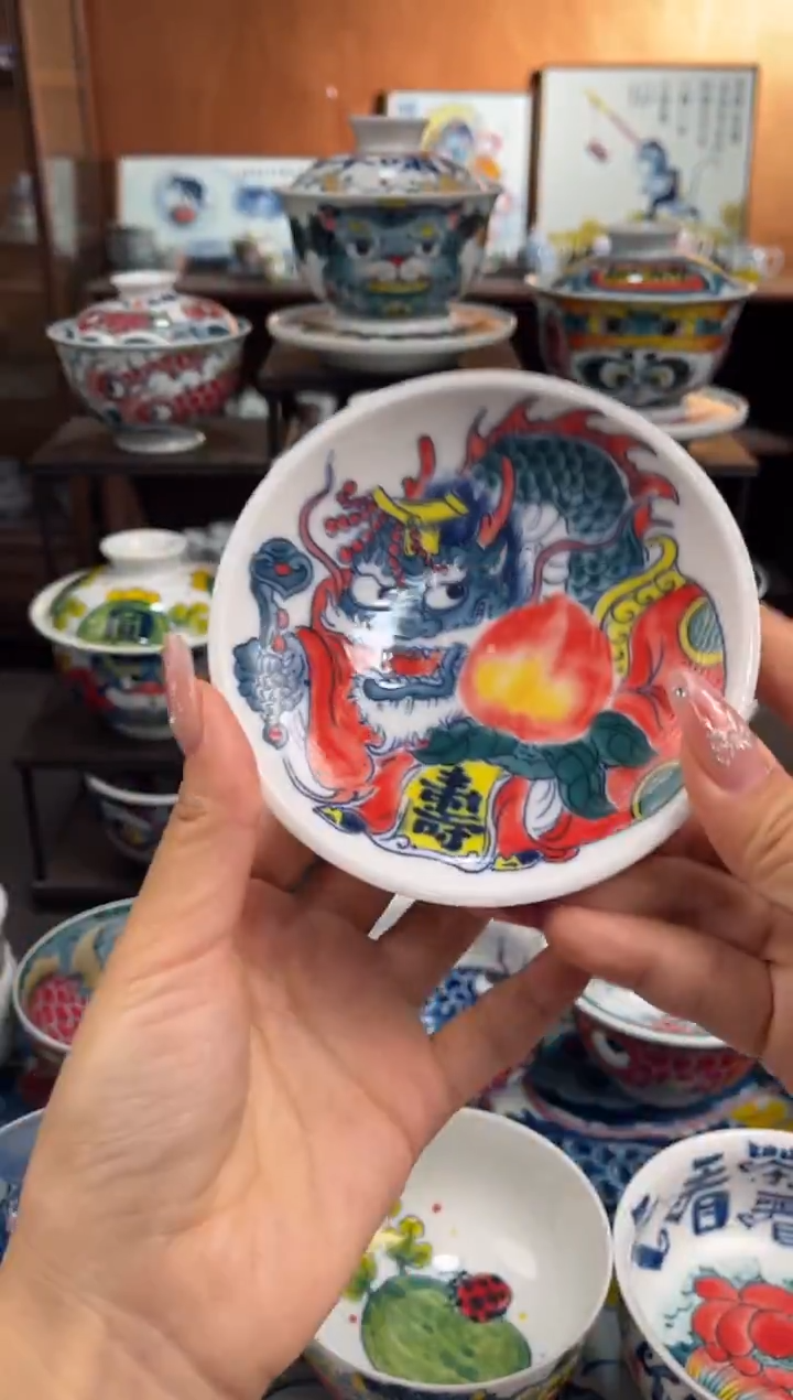 瓷片昨明高足点心盘（福利价格）