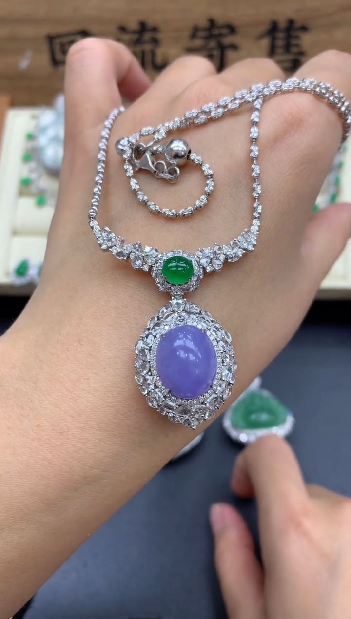 【闪购商品】翡翠颈饰18K金镶嵌552-中国好珍宝