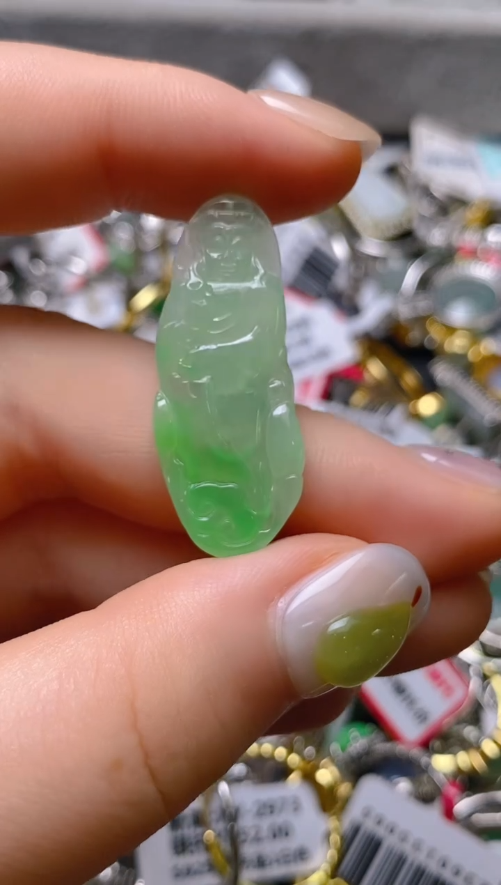 银S925镶嵌戒指翡翠百内无证书