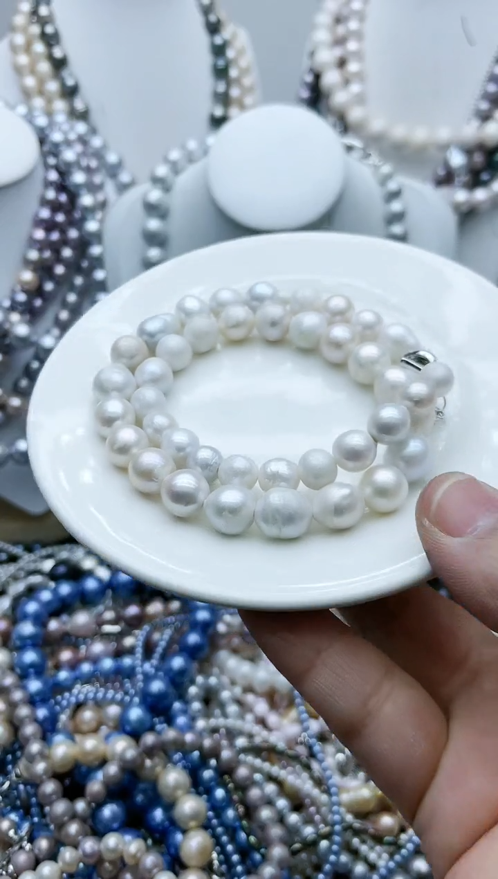 【闪购商品】淡水珍珠颈饰钛钢1