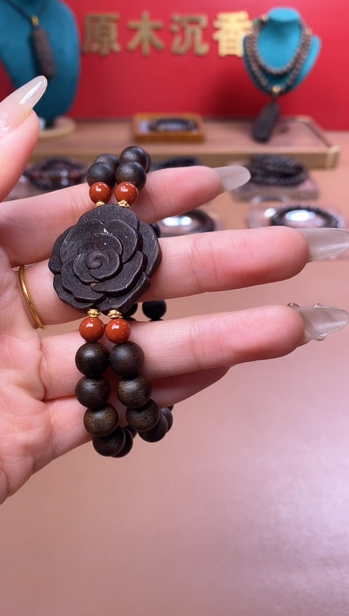 【闪购商品】沉香手串Y顺化紫棋08两圈设计款