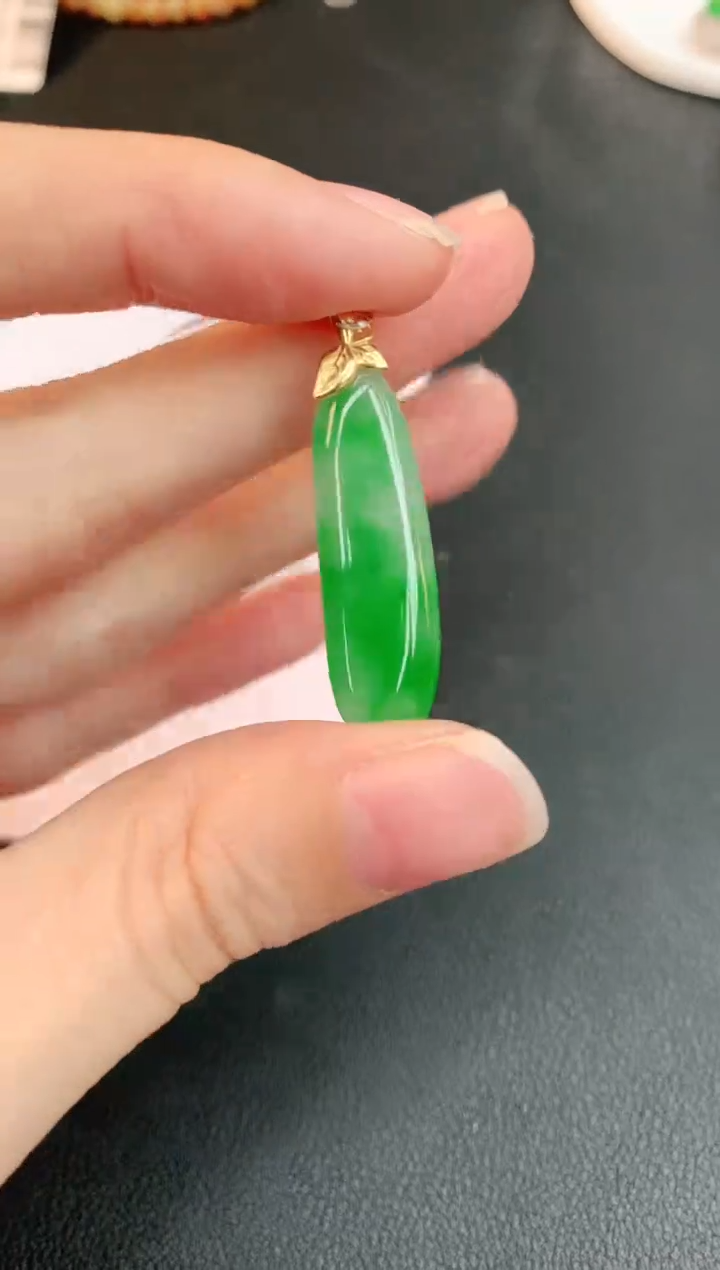 【闪购商品】翡翠颈饰18K金镶嵌赠礼盒证书 小君