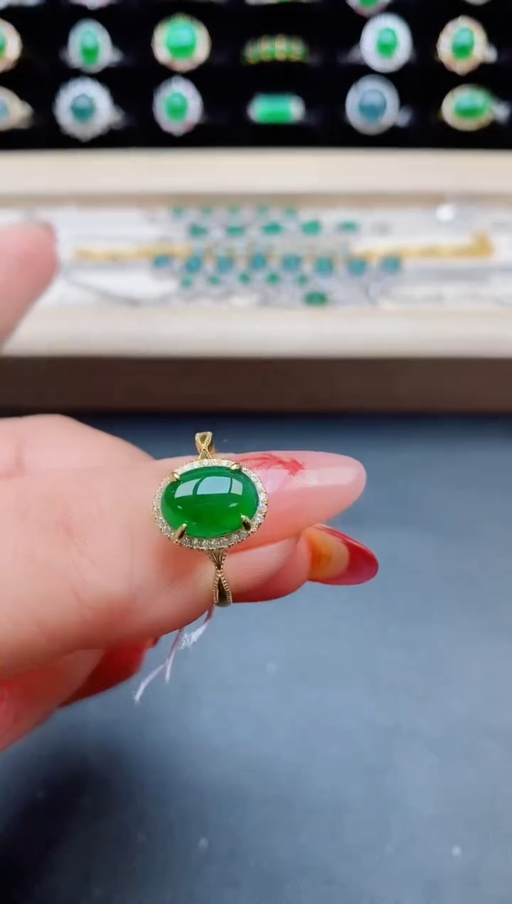【闪购商品】翡翠戒指银S925镶嵌50805580