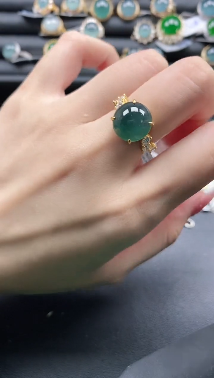 【闪购商品】翡翠戒指银S925镶嵌1111