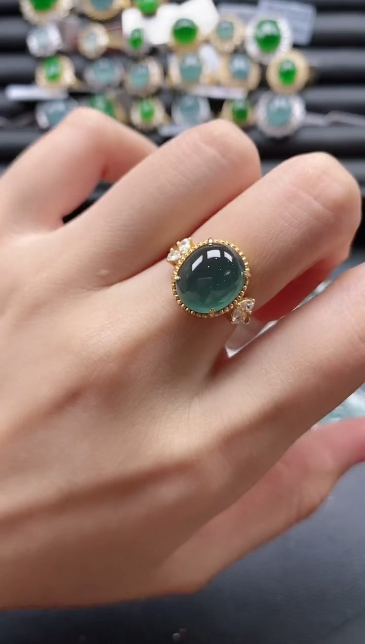 【闪购商品】翡翠戒指银S925镶嵌51151