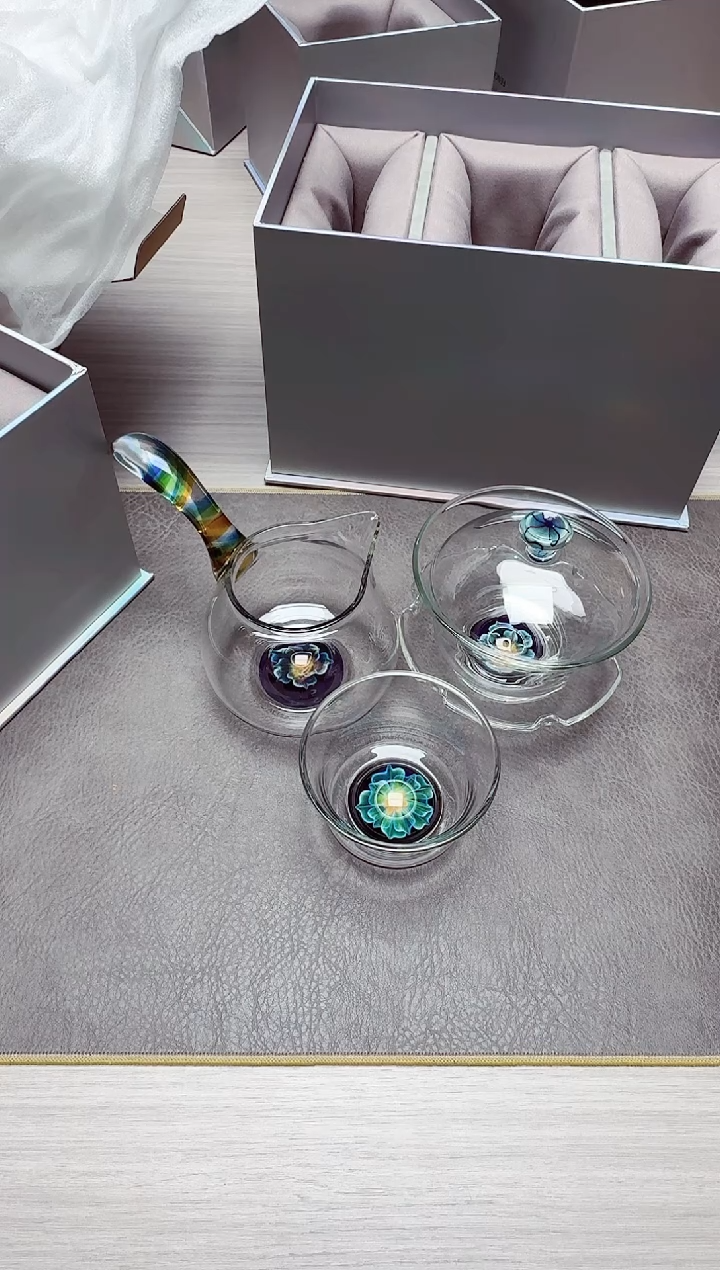 【闪购商品】风谜#两个君杯+盖碗+安语侧把（花语）