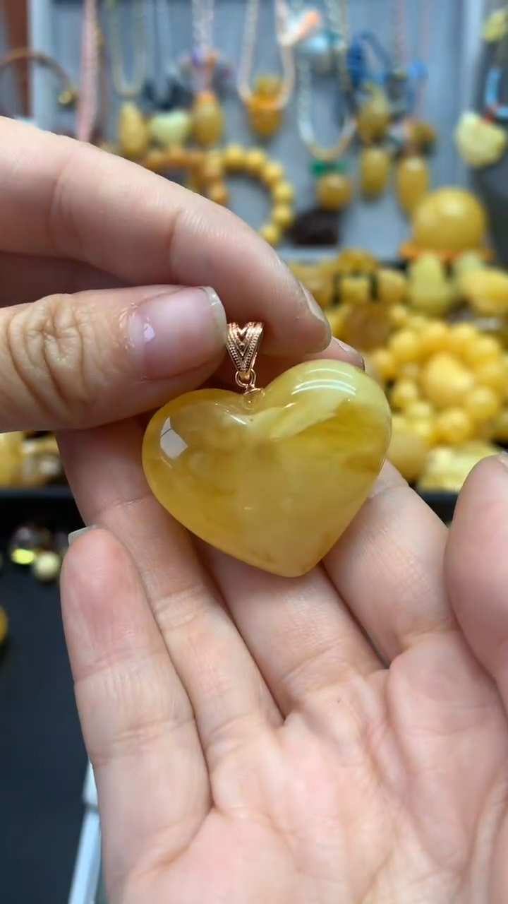 【闪购商品】琥珀珠宝奇石银S925镶嵌114）3发1