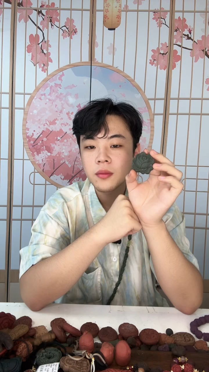 泥塑九****息贵妃经络大花朵