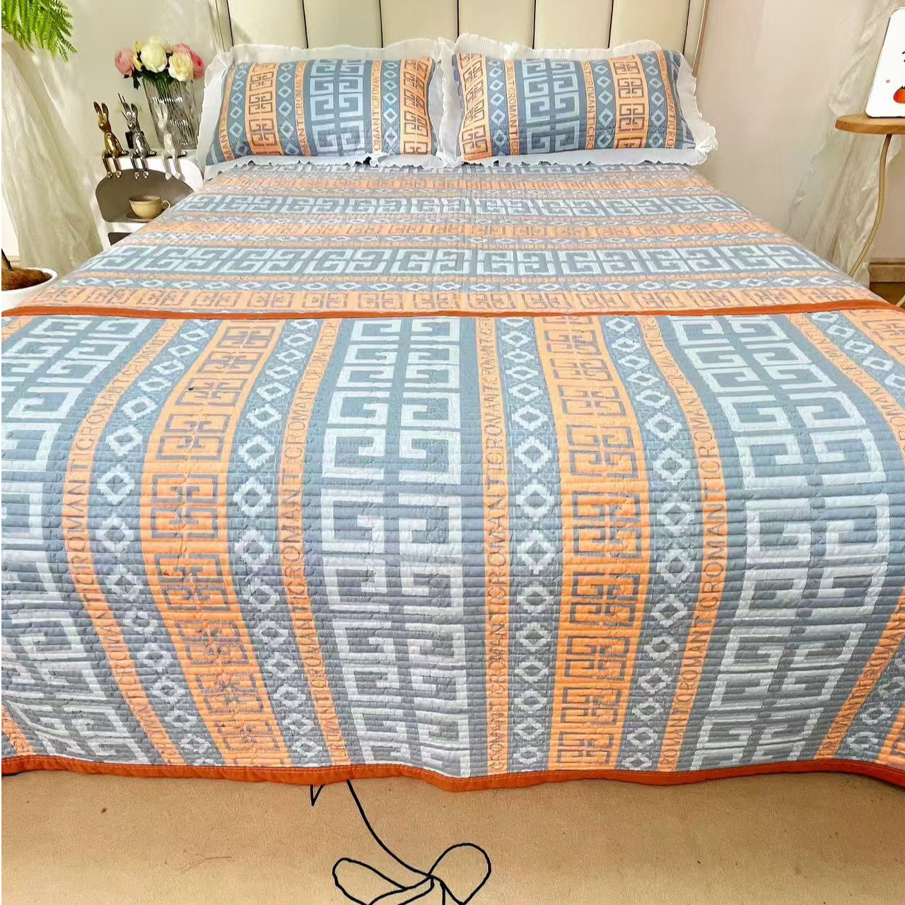 【祥瑞单人】90*220绗缝水洗棉宿舍上下铺，沙发垫，飘窗，单人床盖