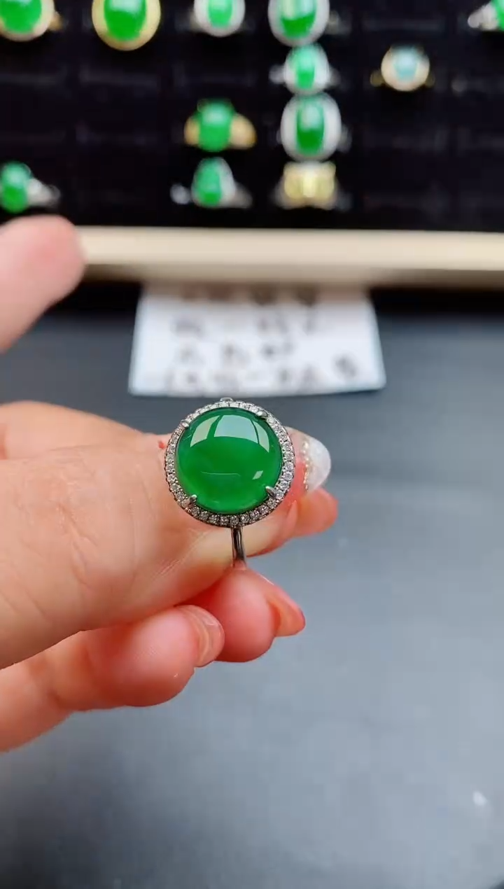 【闪购商品】翡翠戒指银S925镶嵌85800